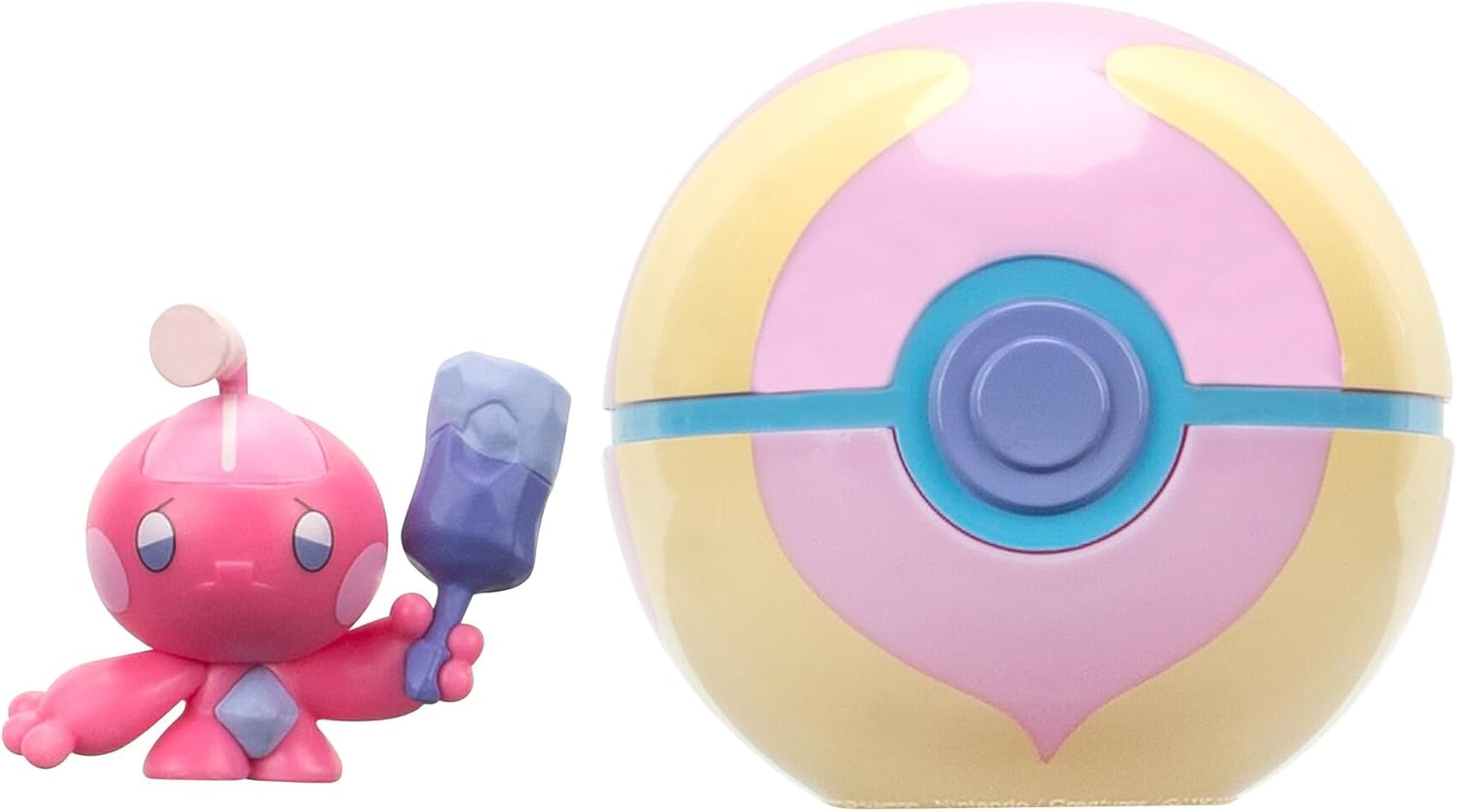 Pokémon PKW3631 Clip 'n'Go Poké Ball Forgita & Healing Ball, Official Pokéball with 5 cm Figure