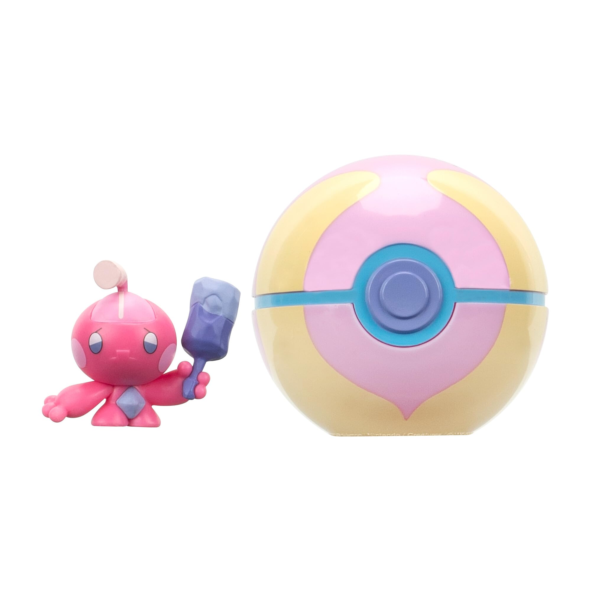 Pokémon PKW3631 Clip'n'Go Poké Ball – Forgita & Palla curativa ufficiale Poké Ball con figura di 5 cm