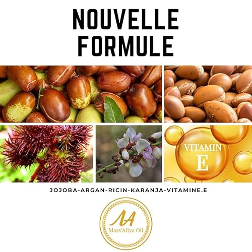 Miniatura 4 de MASSALIYA ACEITE DE BARBA.Hecho en Francia. Crecimiento de barba, bigote y cabello.Cuidado de la piel, hidratación, protección.Argán, Jojoba, aceite