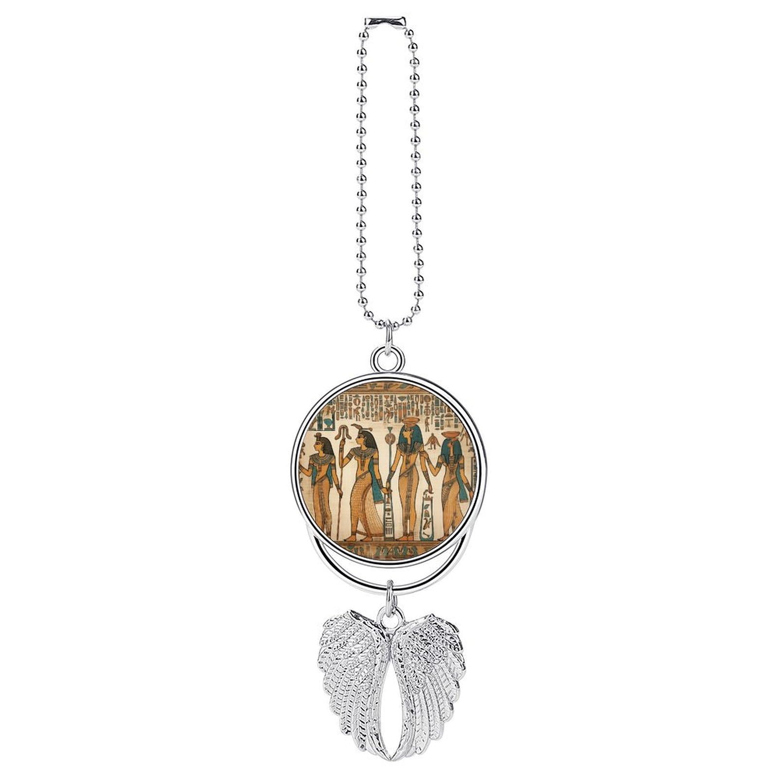 Women in Ancient Egypt Car Pendant Personalized Car Hanging Ornament Auto Rear View Mirror Hanging Decoration Accessories Metal Cars Interior Ornament for Most Cars Truck SUV