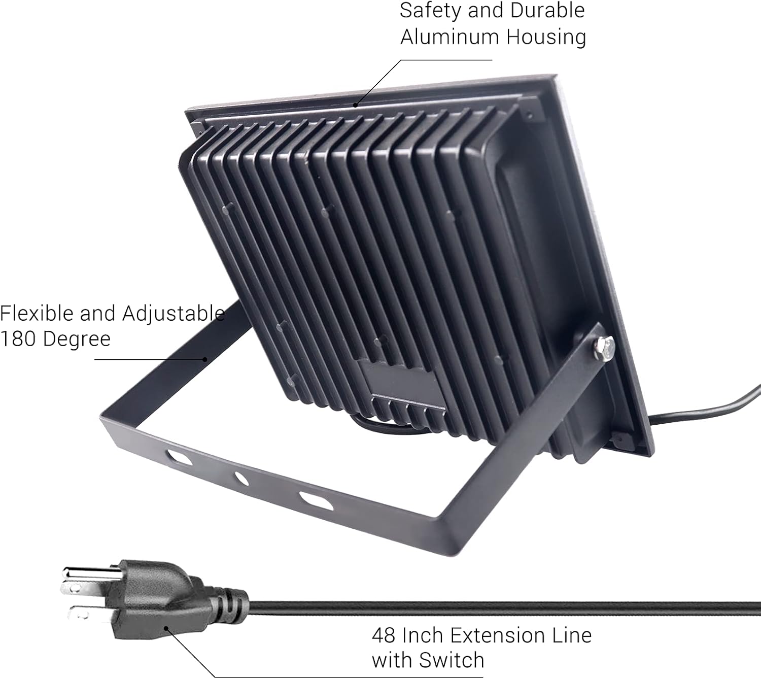 2 Pack 100W LED Black Lights for Glow Party with Plug and Switch, IP66 Waterproof Blacklight Flood Light for Blacklight Party, Halloween Lights, Body Paint, Black Light Poster