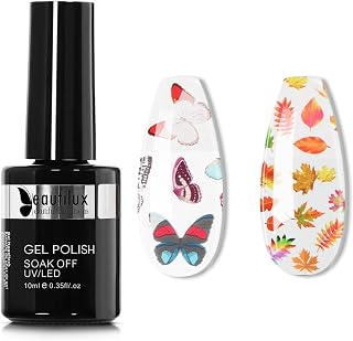 Beautilux Nail Art Foil Gel, 10ml Gel Glue for Nail Art Stickers, Strong Adhesion, Soak Off Transfer Glue
