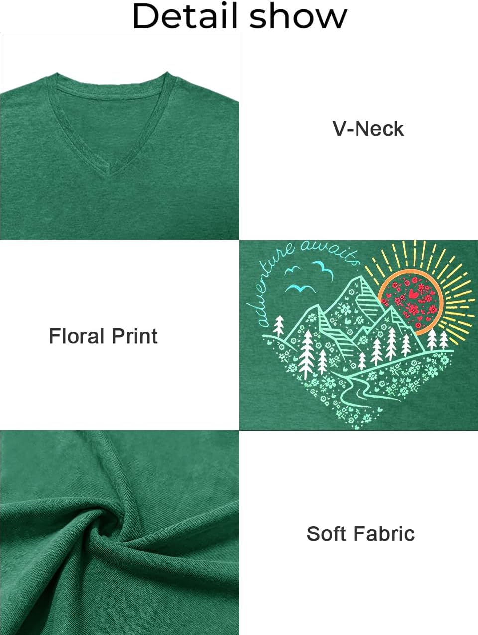 Plus Size T Shirt for Women Vintage Adventure Awaits Tshirt Hiking Shirts Mountain Graphic Tees Short Sleeve Tops - Image 5