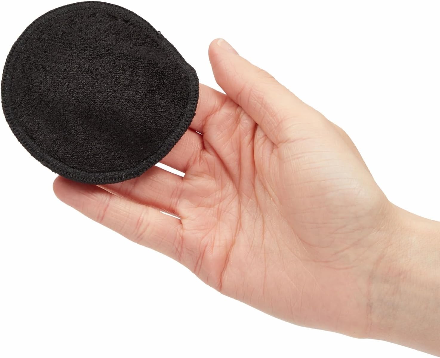 18 Pack Reusable Cotton Rounds for Makeup Removal with Bamboo Holder and Mesh Storage Bag (Black) - Image 5