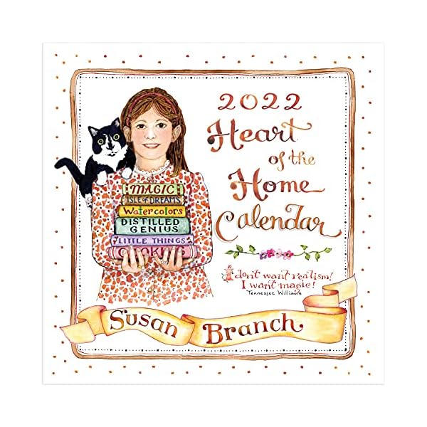 TF PUBLISHING - Susan Branch (Heart of the Home) Wandkalender 2022 – Zuhause und Büro Organizer – großes monatliches…