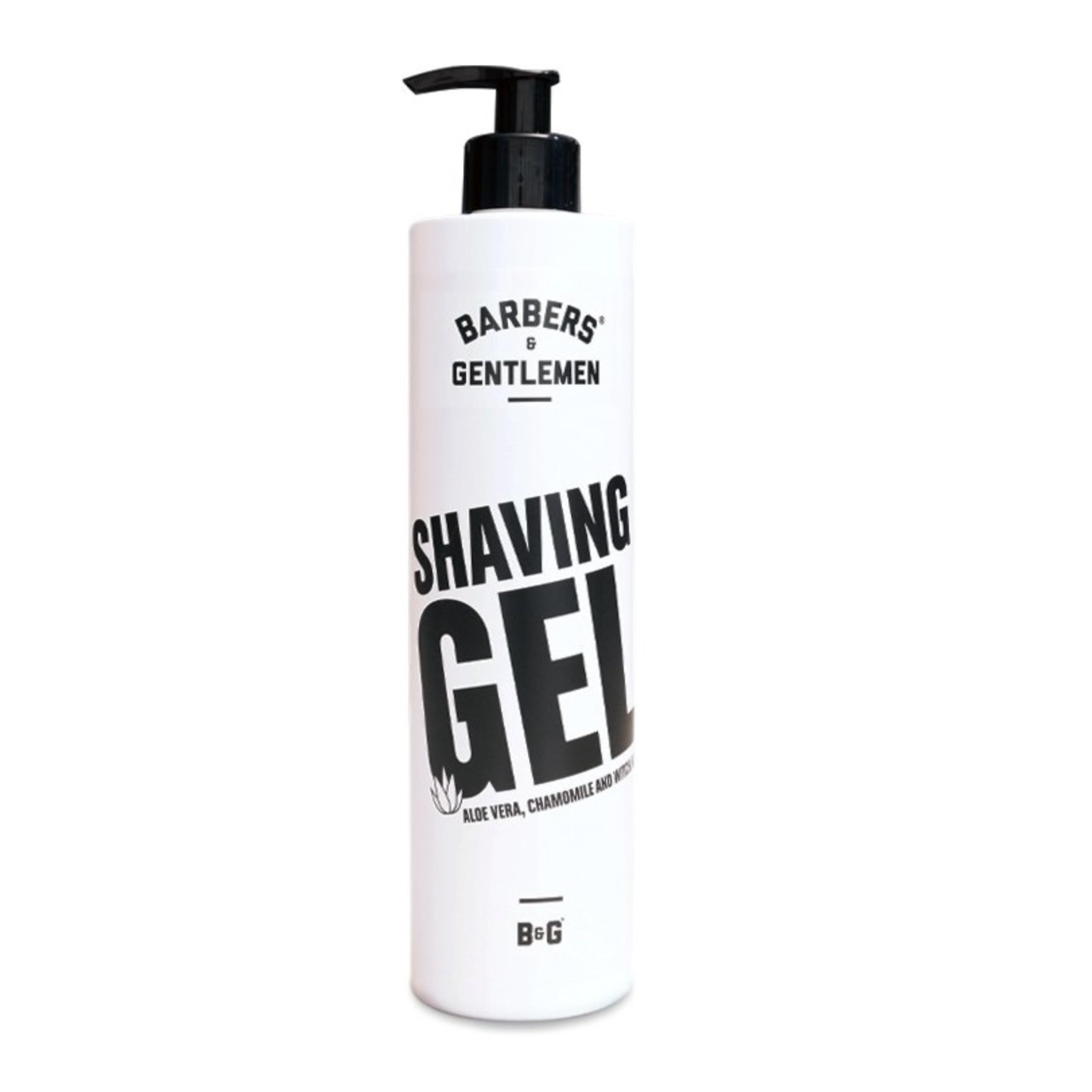 Barbers & Gentlemen Gel De Afeitado Transparente Con Aloe 500ml, Color Transparente, Viscosidad Muy Baja, Ingredientes Activos, Gel Suave, Ideal para Barbería Peluquería