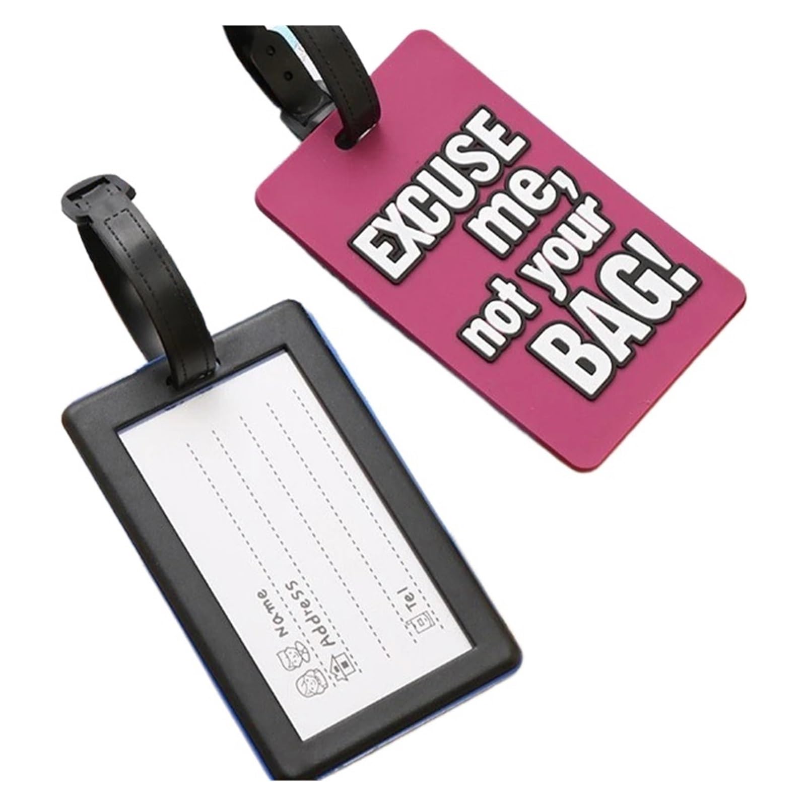 3 uds etiqueta de equipaje fuerte PVC silicona letra maleta nombre dirección ID etiqueta vacaciones viaje bolso etiqueta maleta Accesorios Etiqueta De Equipaje(A10)