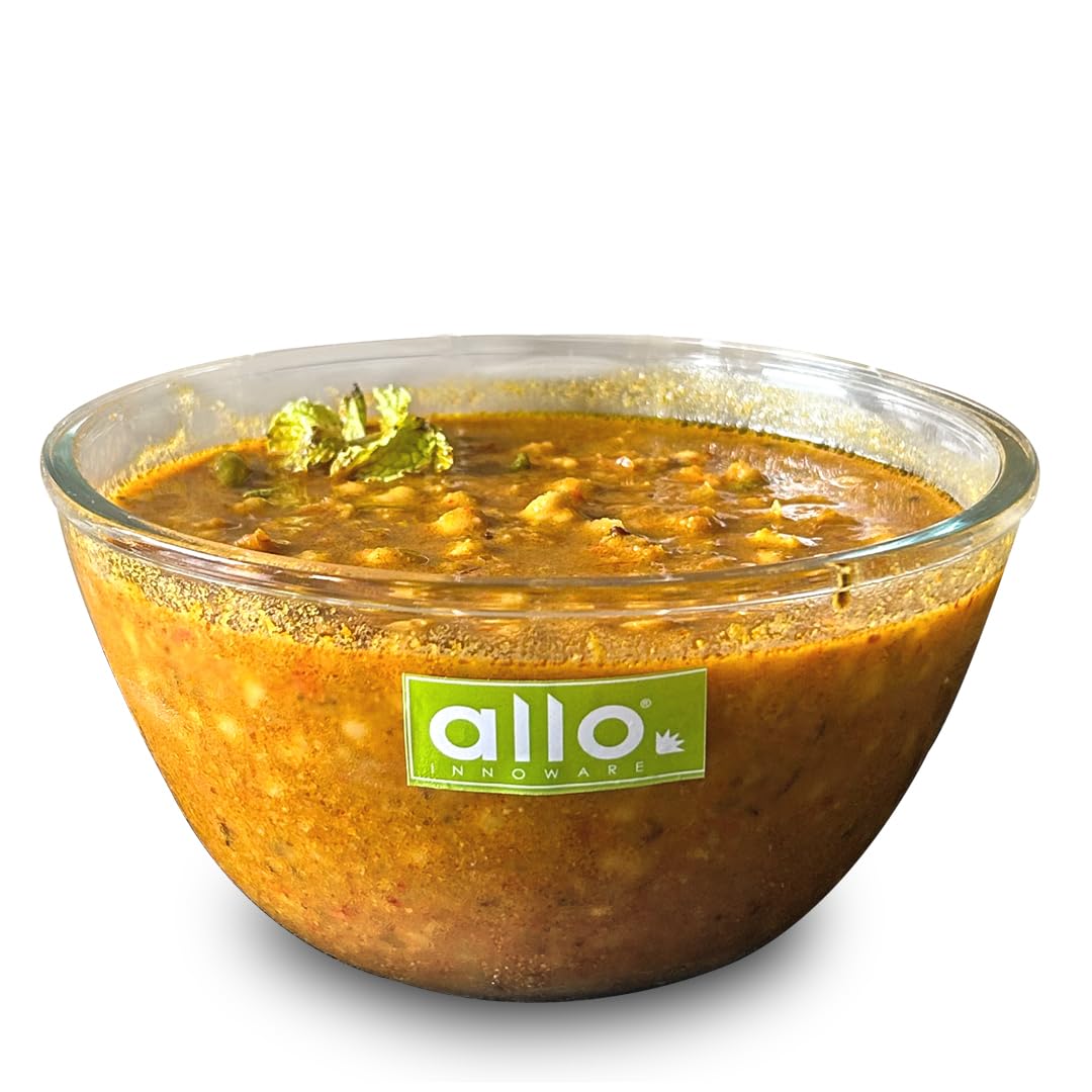 Allo Food Safe Borosilicate Glass Mixing & Serving Bowls for Kitchen, Oven & Microwave Safe Bowls, Dishwasher and Freezer Safe Bowls, Set of 3 500ML, 1000ML, 1600ML, Transparent — Amazon image 13