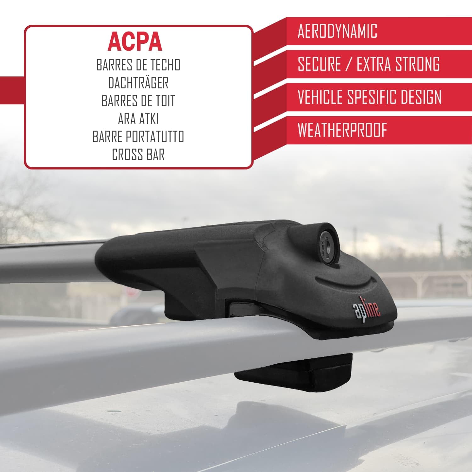Compatible con Dacia Bigster 2025-2026 Ace-1 Barras de Techo Auto Portaequipajes Barras Transversales Gris Aluminio 2 Barras