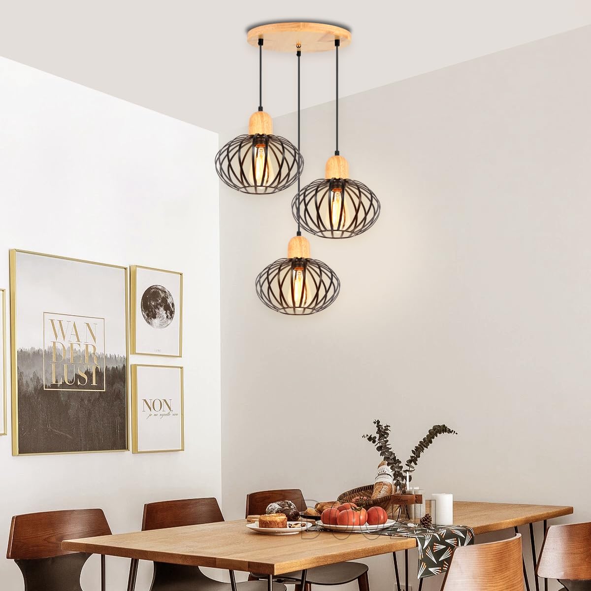 COMELY Suspension Vintage, Retro Lustre Plafonniers, E27 Industrielle Eclairage De Plafond Suspension Luminaire En Metal Pour Restaurant Bar 30cm 96259043