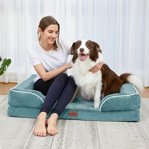 Miniatura 151 de Comfort Expression - Cama ortopédica para perros extragrandes, 53 x 42 pulgadas, cama impermeable y de apoyo de espuma con cojines removibles, con