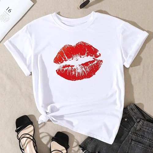 Miniatura 7 de Adhesivos de transferencia para planchar para el día de San Valentín, 3 hojas con patrón de labios de oso y corazón, calcomanías para planchar en