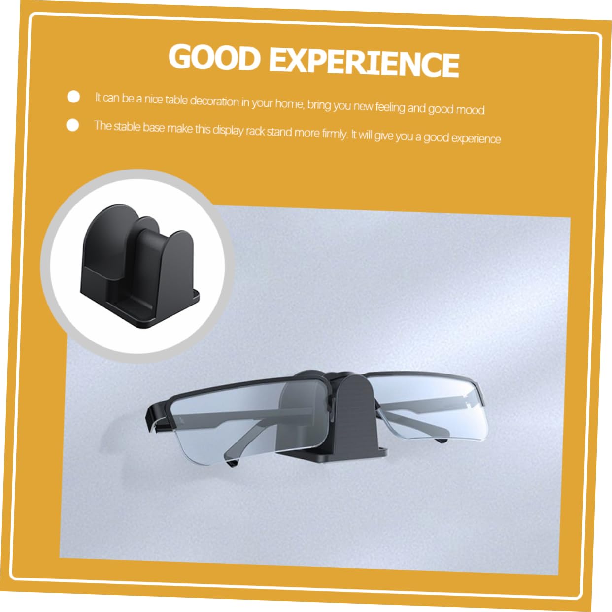 OUNONA Ergonomic Eyeglasses Storage Bracket 2 Pack for Car Table Wall Space-saving Easy to Install