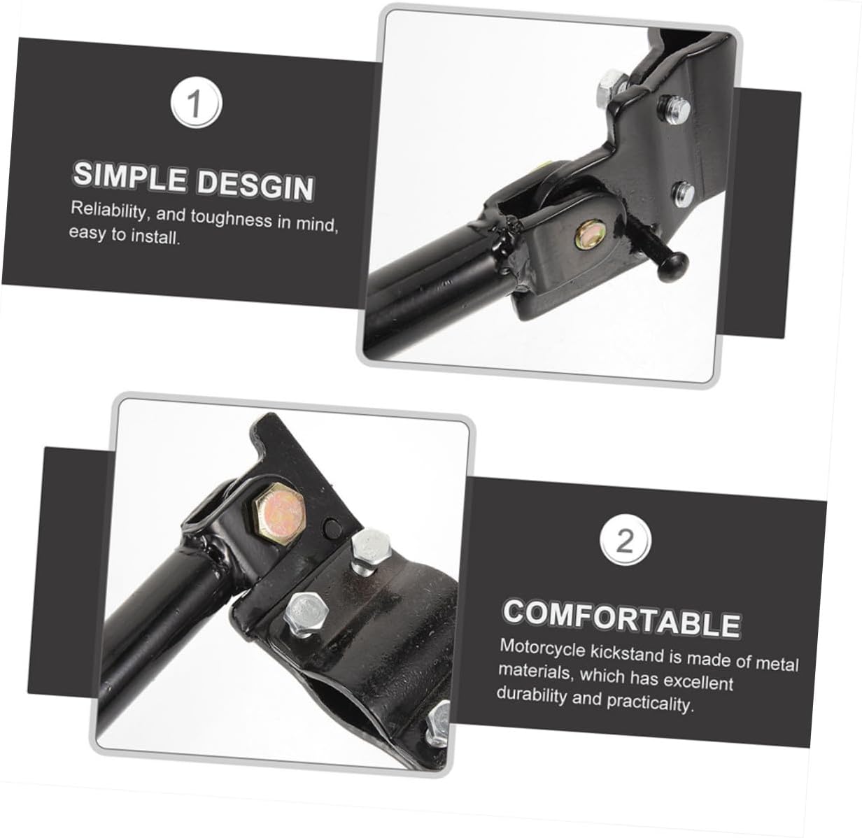 Motorcycle Kickstand Metal Side Stand for Electric Scooter Stability