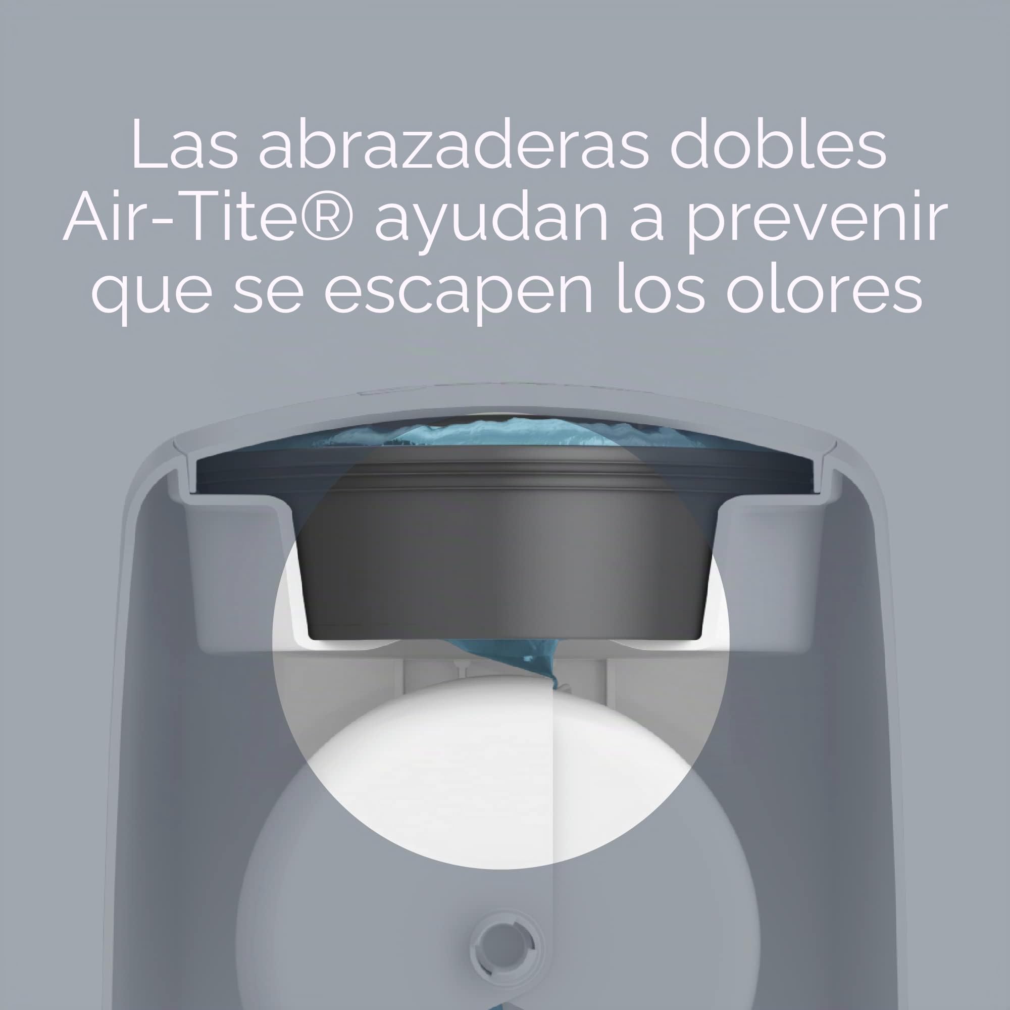 Playtex Diaper Genie - Cubeta completa con antimicrobiano integrado que controla el olor, incluye cubeta y 1 recambio, blanco, 8 libras