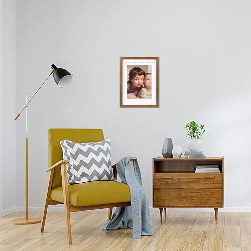 Vista 159 de Egofine Portarretratos de 9 x 12 pulgadas hecho de madera maciza con plexiglás, fotos de 5 x 7/6 x 8 con paspartú o de 9 x 12 pulgadas sin paspartú