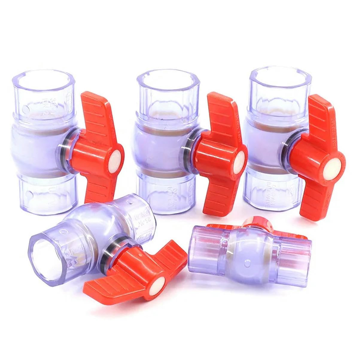 2 conectores de tubería transparentes azules de 20/25/32/40/50 mm, accesorios para peces de acuario, accesorios rápidos, 2 unidades, 50 mm