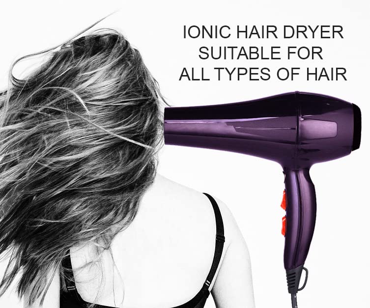 Professioal Salon Hair Dryer Machine For Women 5000W Hair Blow Dryer With Hot Cold Air Settings Long Cord Compact Size Travel Dual Voltage Energy Efficient Quiet Removable Filter-Multicolor,3500 Watts