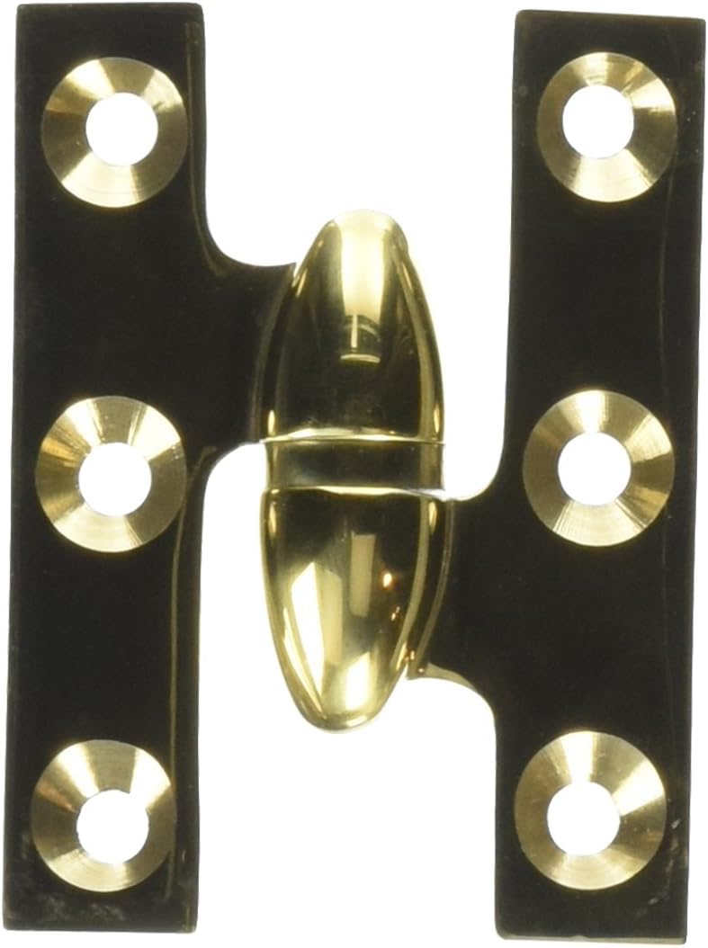 Deltana OK2015U3UNL-R Solid Brass 2-Inch x 1/2-Inch Olive Knuckle Hinge