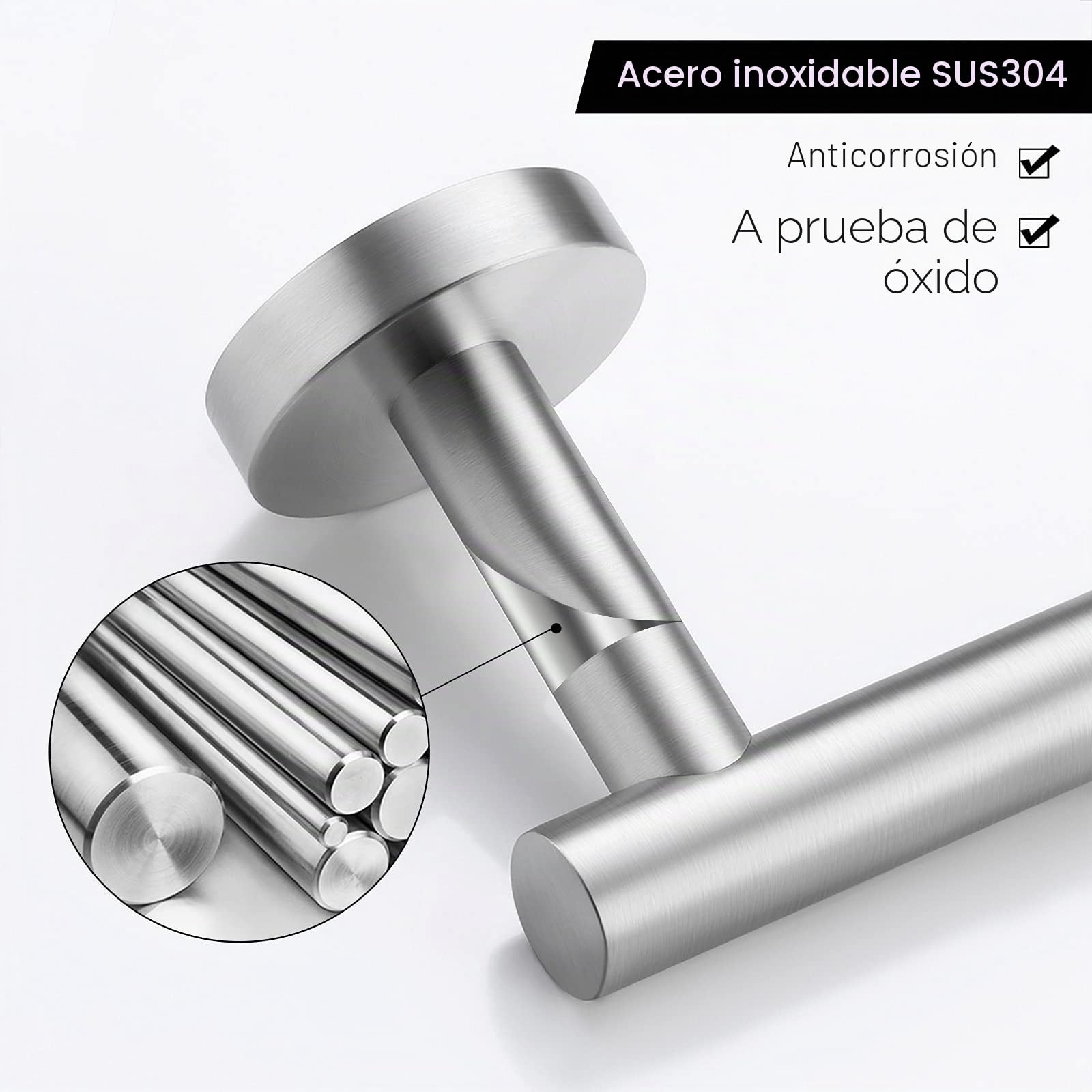 KES Portarrollos para Papel Higiénico Soporte Papel Higienico Acero Inoxidable 18/8 Portarrollo Baño Portarollos Porta Rollos WC Cepillado, A2175S12-2