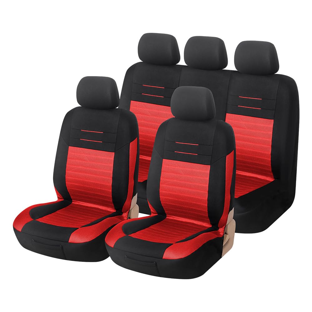 Upgrade4cars Autositzauflage Vordersitze Leder Optik Schwarz Auto-Sitzbezüge Vor