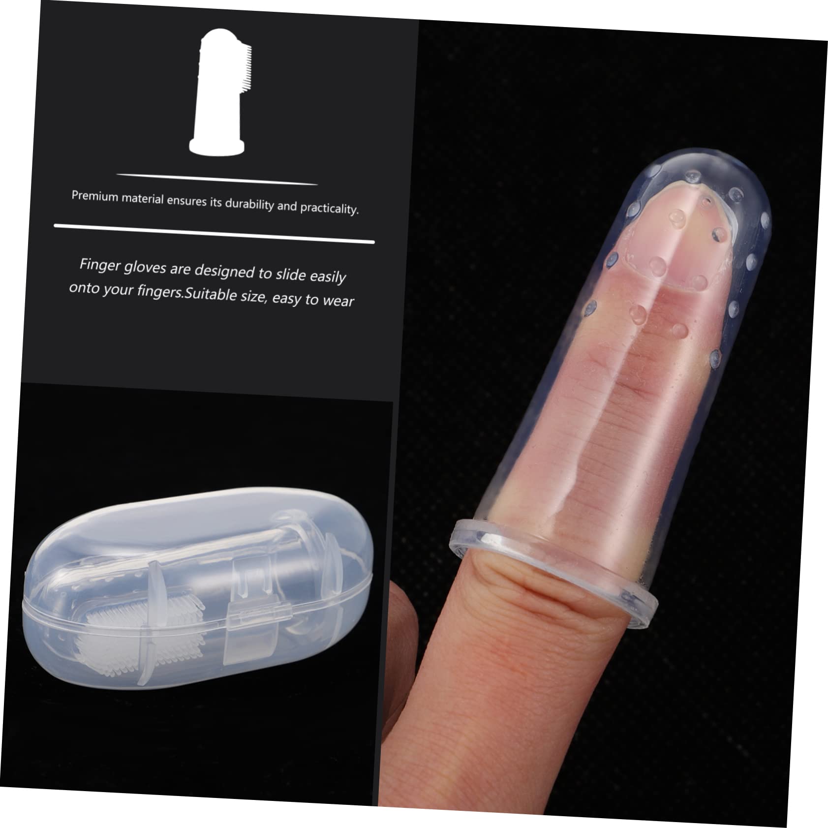 WOONEKY 30sätze Fingerzahnbürsten Für Haustiere Teiliges Zahnreinigung Für Hunde Und Katzen Bequemes Design Massage Zahnfleischs Mundpflege