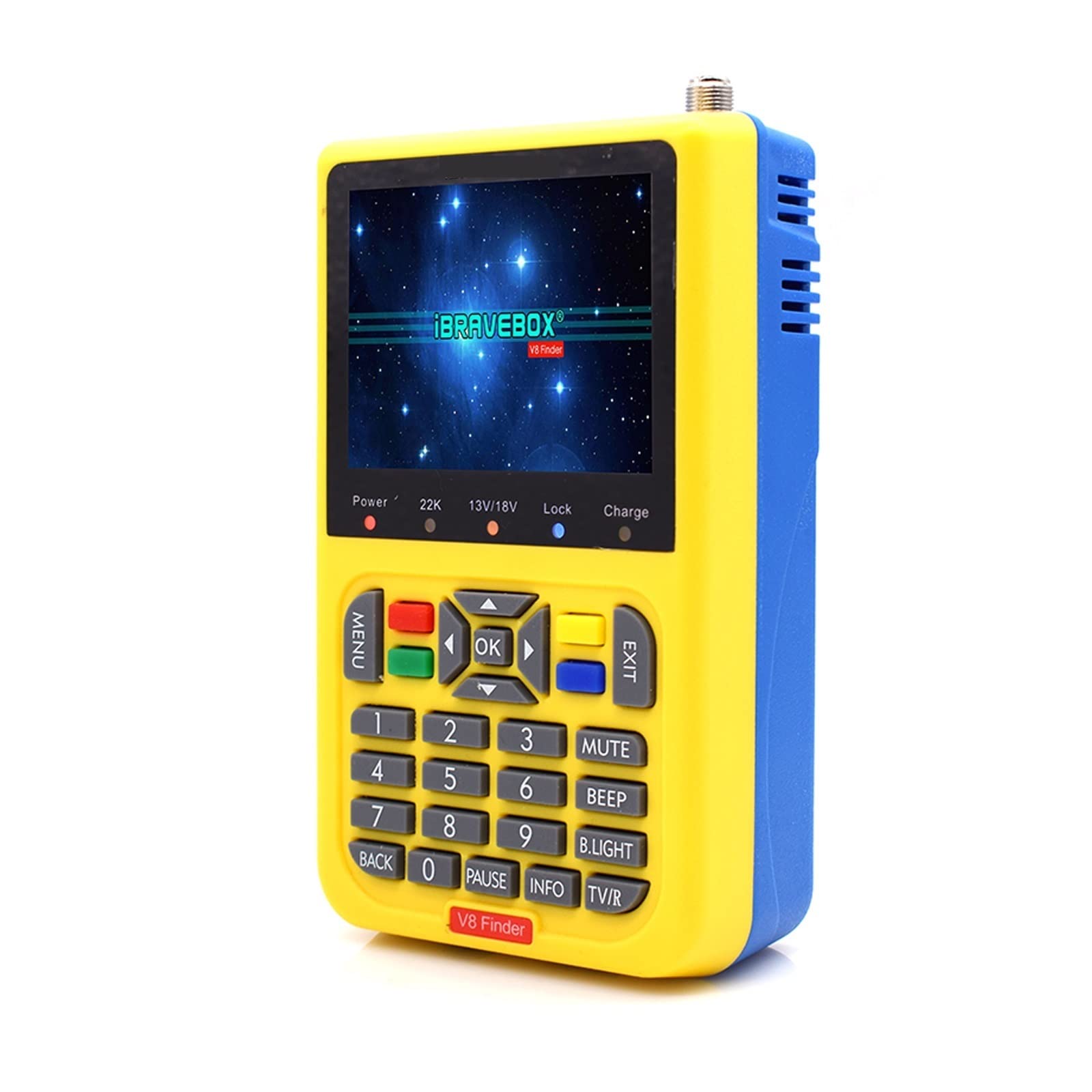 Cercatore di satelliti, V8 Finder Satellite Antenna TV Rilevatore di segnale esterno Ricevitore DVB-S2 Misuratore digitale Regola parabola satellitare