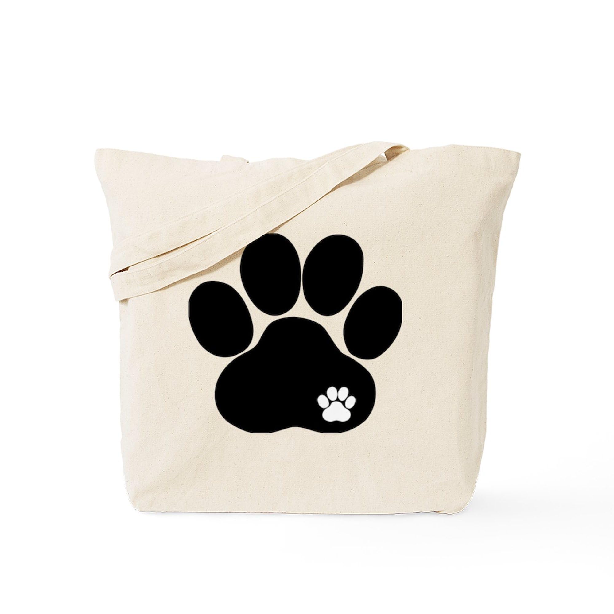 CafePress Double Paw Tote Bag Reusable Natural Beige Canvas Shopping Bag