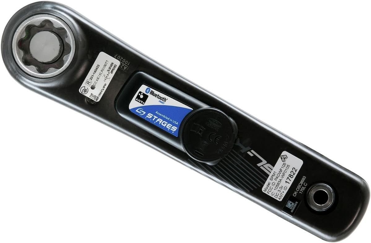 Stages Cycling Carbon Single Leg Power Meter Crank Arm - BB30 Carbon, 175mm