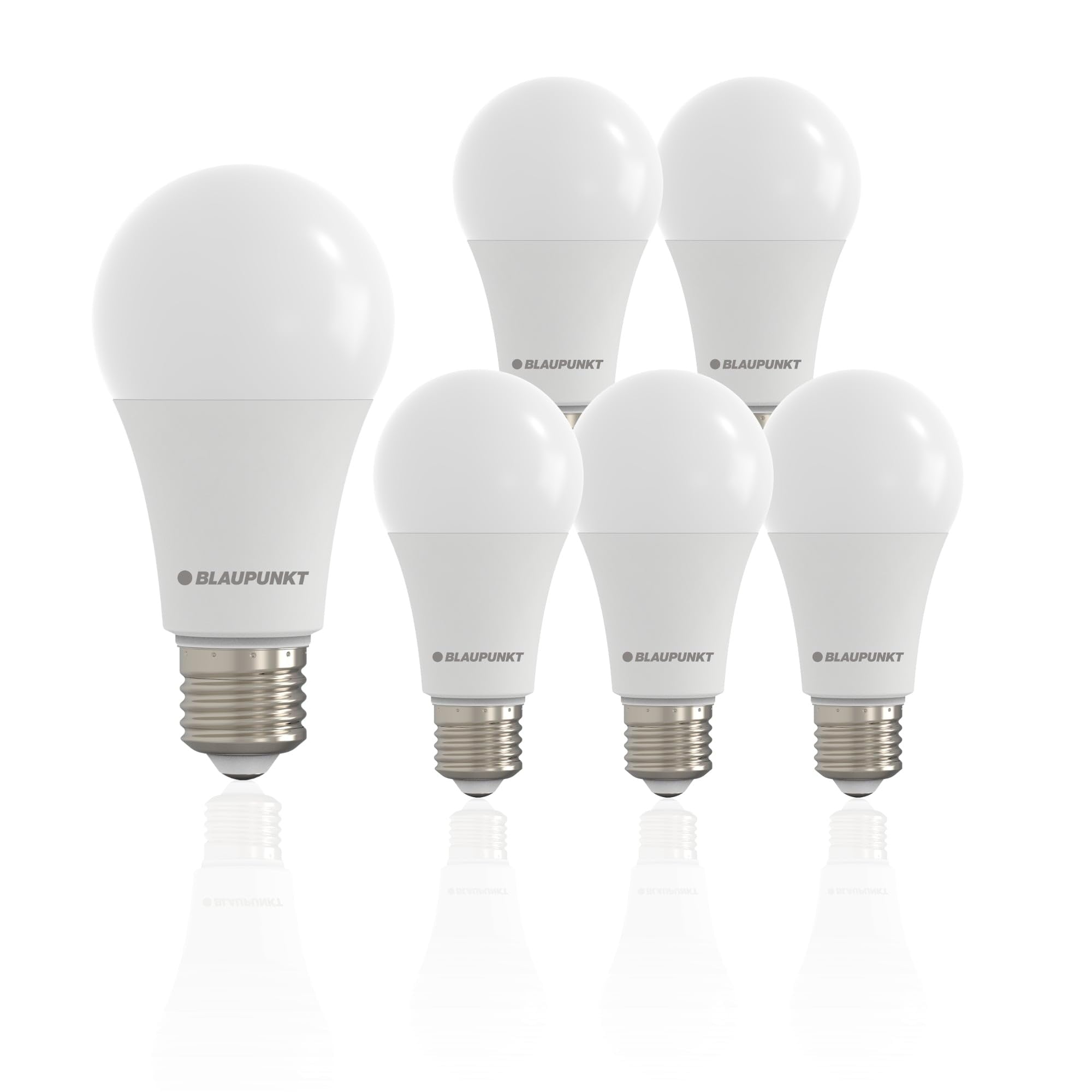 Blaupunkt LED Bulb E27-18W (Upto 180W), Ultra Bright 1980 lm, 4000K Neutral White - Non‑Dimmable, 230 Degrees Wide Beam - Energy‑Saving High Output Light for Large Spaces – Multi-Pack – 6 Pack