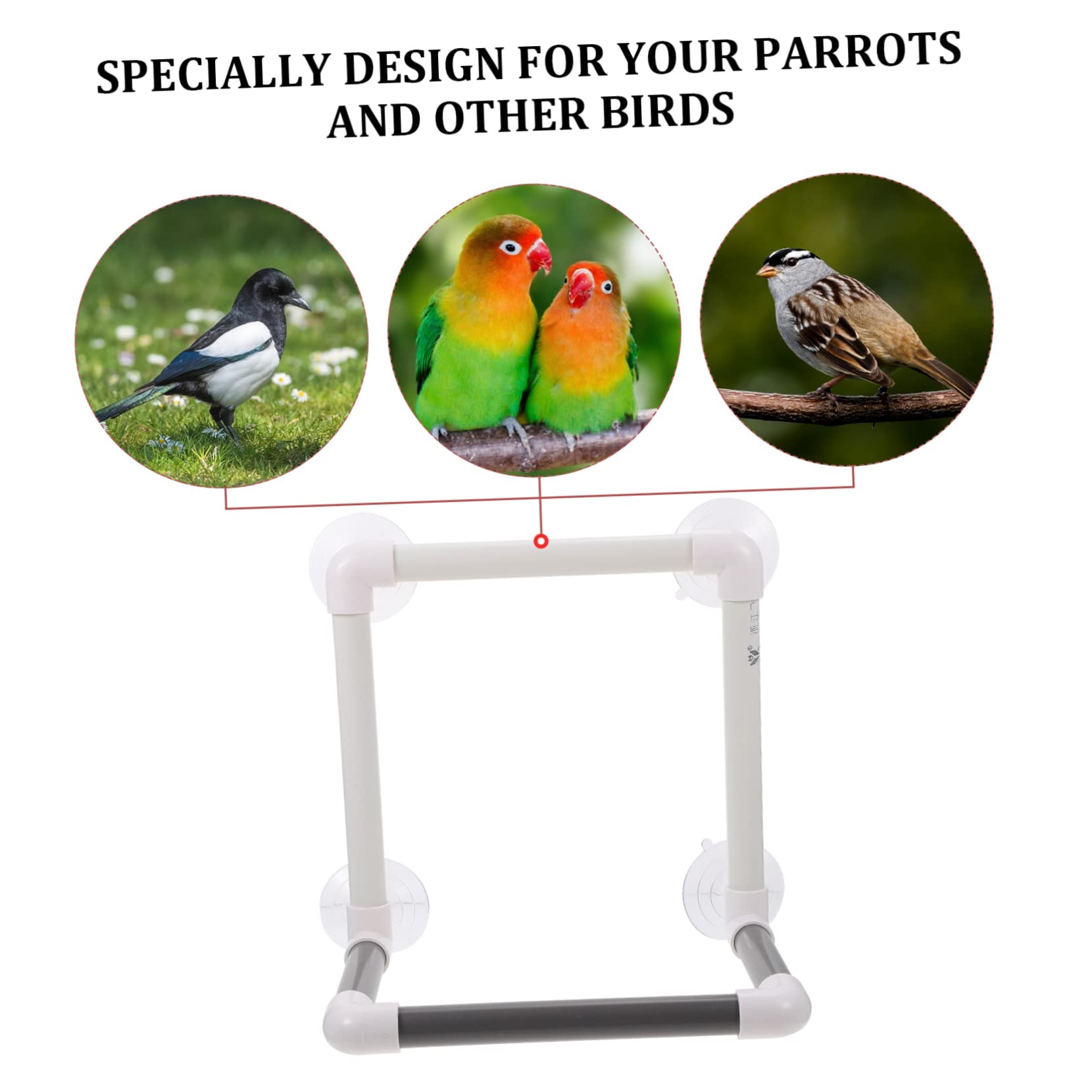 BESPORTBLE Large Bird Shower Perch Suction Cup Parrot Bath Toy Stand for Parakeets Cockatiels and Conures for Indoor Use and Bathing - image 7