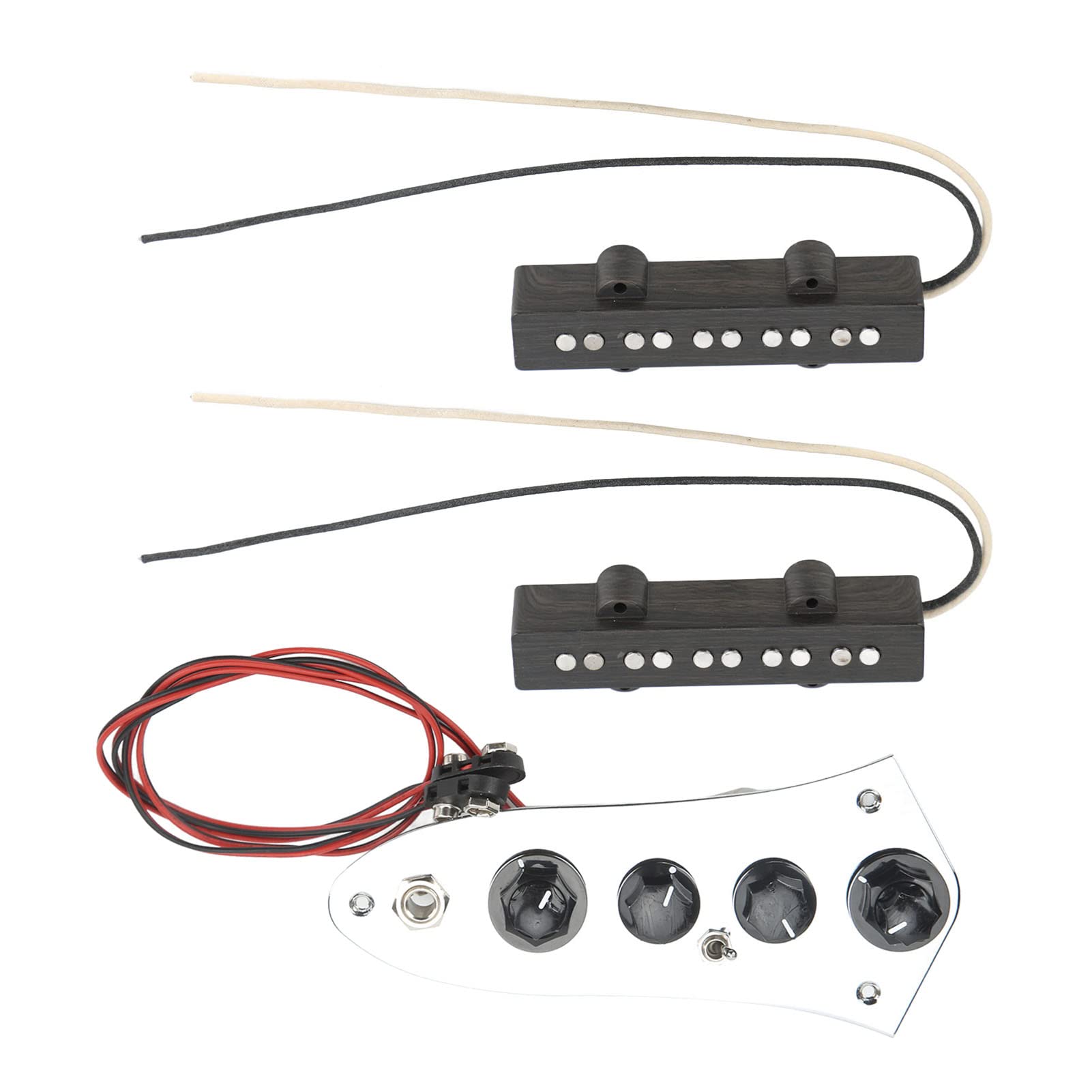 Generic ZESTAW PZETWORNIKOW Do GITARY BASOWEJ, Jazz Bass Pickup Standard Dobry Dekoracja Metal Plastik Do Wymiany