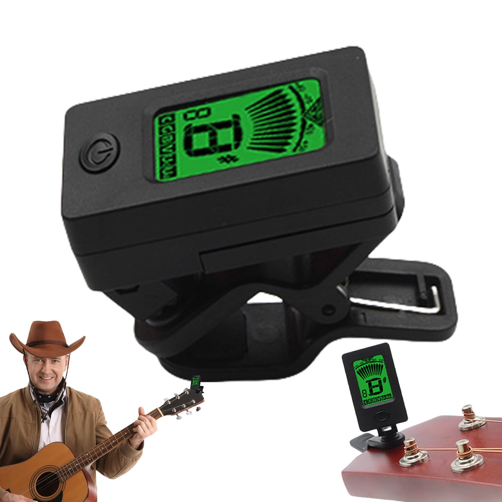 Accordatore a clip chitarra Strumento di accordatura digitale | Accordatore display LCD per chitarra elettrica per violino ukulele strumenti musicali musicisti esecutori principianti