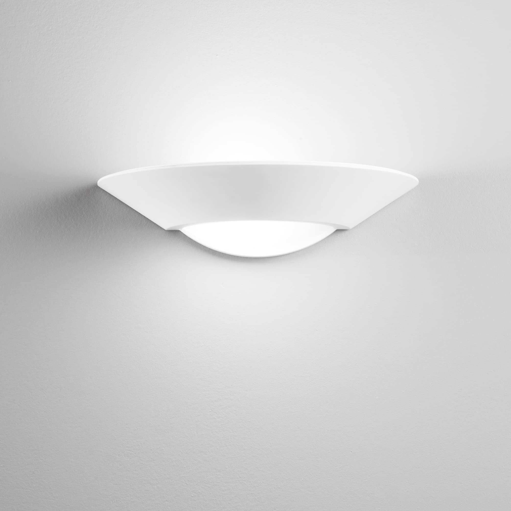 Intec Applique SOLEIL in gesso verniciabile con diffusore in vetro satinato