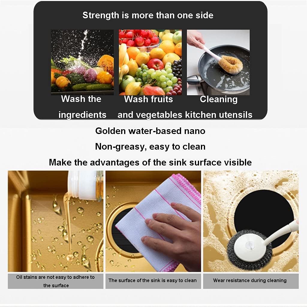 Kitchen Sinks,Kitchen Sink Bathroom Sinks,Stainless Steel Embedded Sink,Single Sinkder Counter Basin Cbar Sink/D/60X40Cm