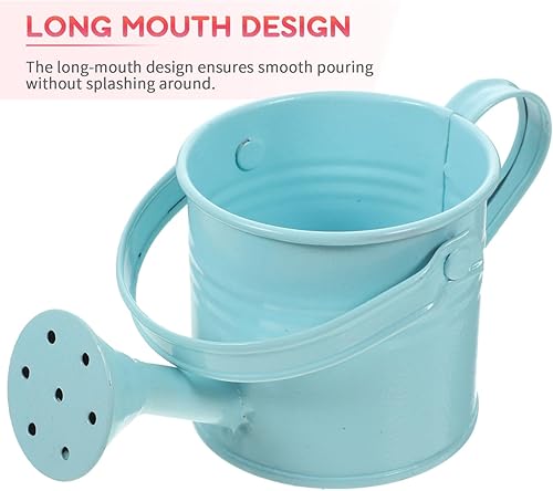 Miniatura 3 de Regadera pequeña de 5 piezas, regadera de metal para plantas al aire libre, mini regadera de hierro para jardín Yarde para plantas caseras macetas