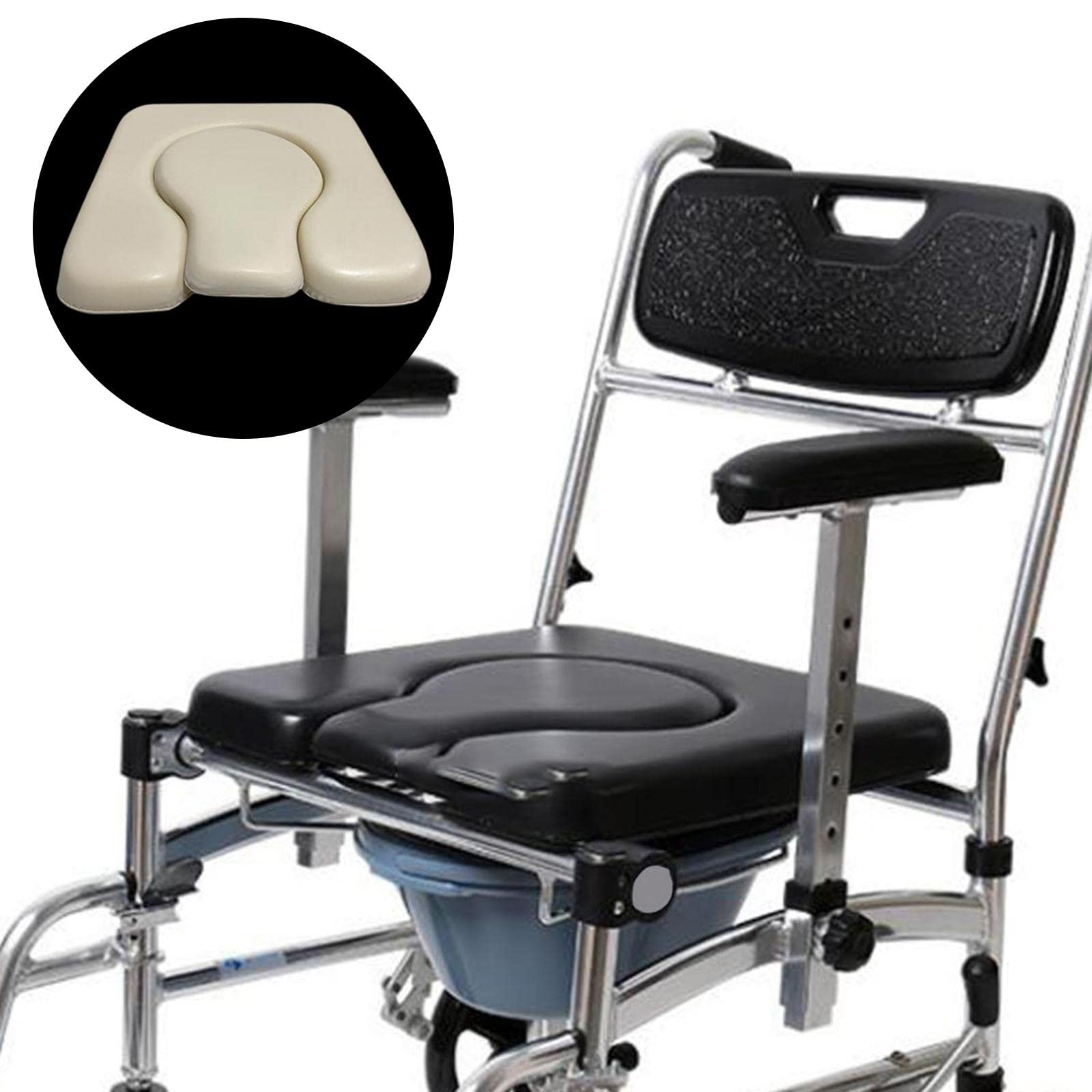 Colcolo Cojín de Asiento de Inodoro Cojín de Asiento de Inodoro Extraíble Suave para Silla discapacitada
