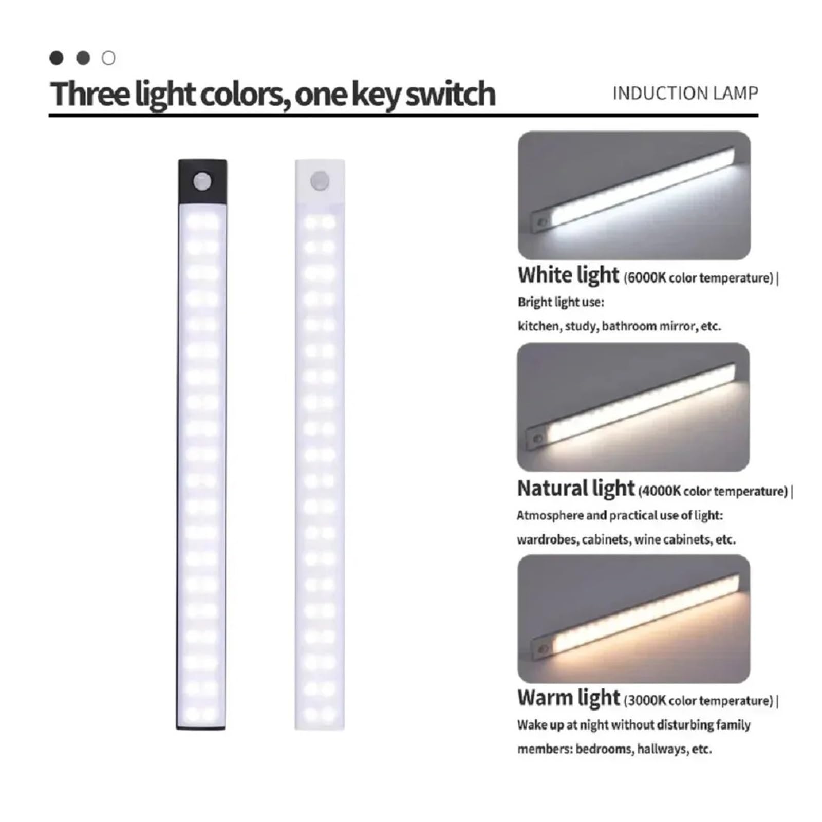 Luci For Armadietti Con Sensore Di Movimento LED Wireless USB Sotto La Luce Notturna Ultra Sottile For Da Cucina, Camera Letto, Guardaroba, Illuminazione Interna Sensore Di Movimento(Silvery 50CM)