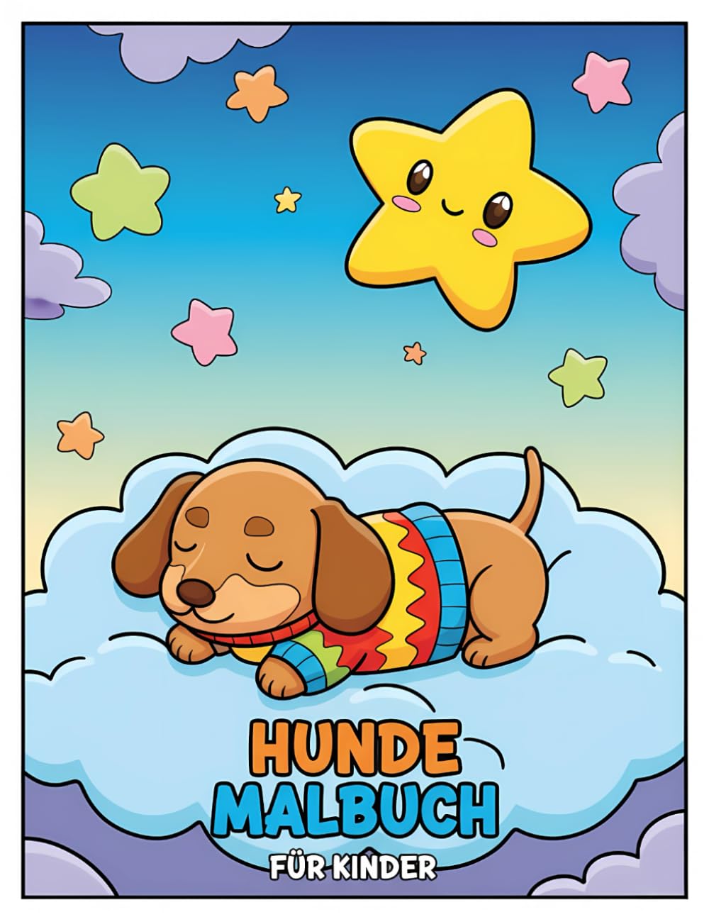 Hunde Malbuch für Kinder: Mehr als 50 süße Illustrationen für entspannte Stunden und kreativen Ausmalspaß