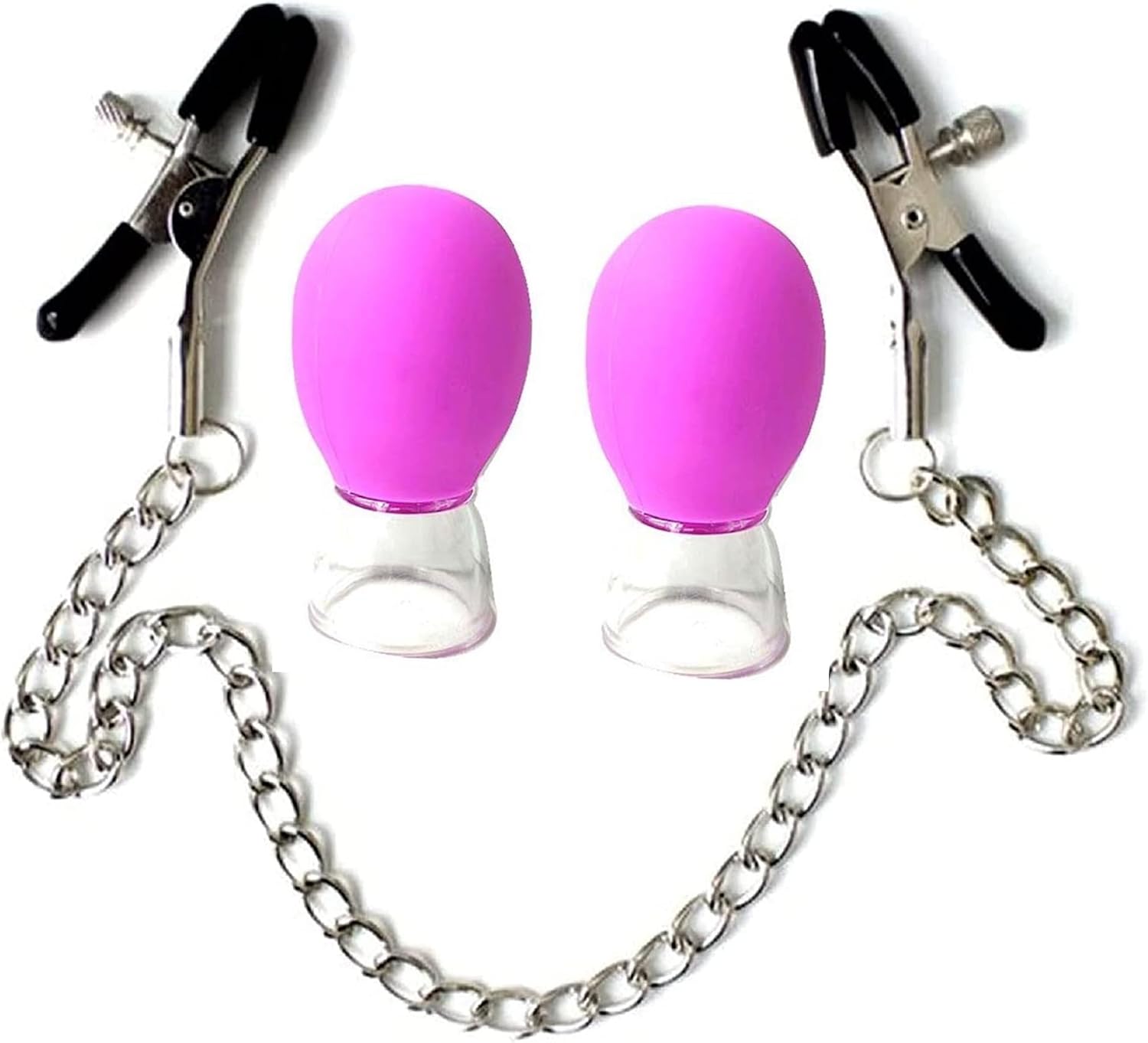 New 11048 Nipple Clips Clamps for Women,Adjustable Pressure Breast Clamps Stainless Steel Non Piercing Nipple Rings Decorative Clip for Pleasure Nipple Clips (DX)