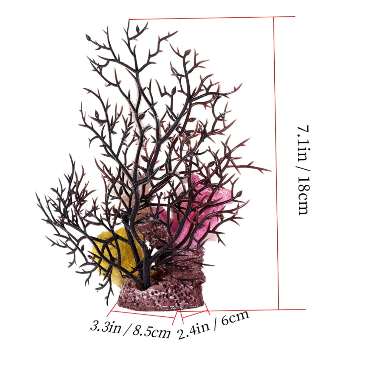 HOODANCOS White Fake Coral Branches Large Artificial Coral Reef Aquarium Décor for Home and Office