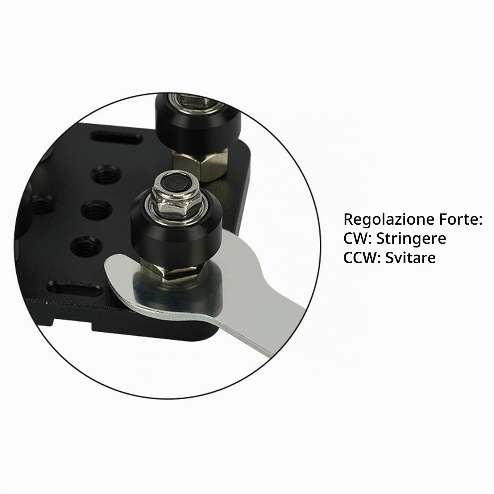 Piastra V-Wheel, 4 Pezzi, Piastra Porta Asta con Ruote per Profilato in Alluminio 2020V, Parti per Stampante 3D CNC, Nero