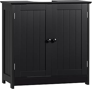 12 Tiny House Bathroom Ideas for Smart Compact Functional Layouts 32 HOMCOM Under Sink Bathroom Cabinet with 2 Doors and Shelf, Pedestal Sink...