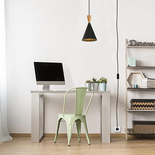 Miniatura 8 de Lámpara colgante moderna para cocina, lámparas colgantes ajustables que se enchufan a la toma de corriente para comedor, dormitorio, sala de estar,