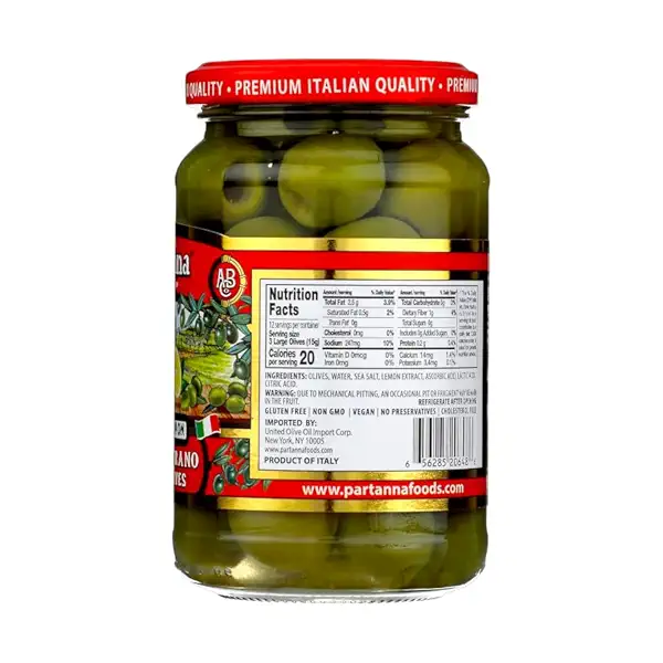 Partanna Sicilian Lemon Pitted Olives - Authentic Sicilian - Product of Italy - Tangy, Fresh and Bold Flavors - Premium Handpicked Imported Italian Olives - 6.35 oz (0.40 LBS) Jar 2
