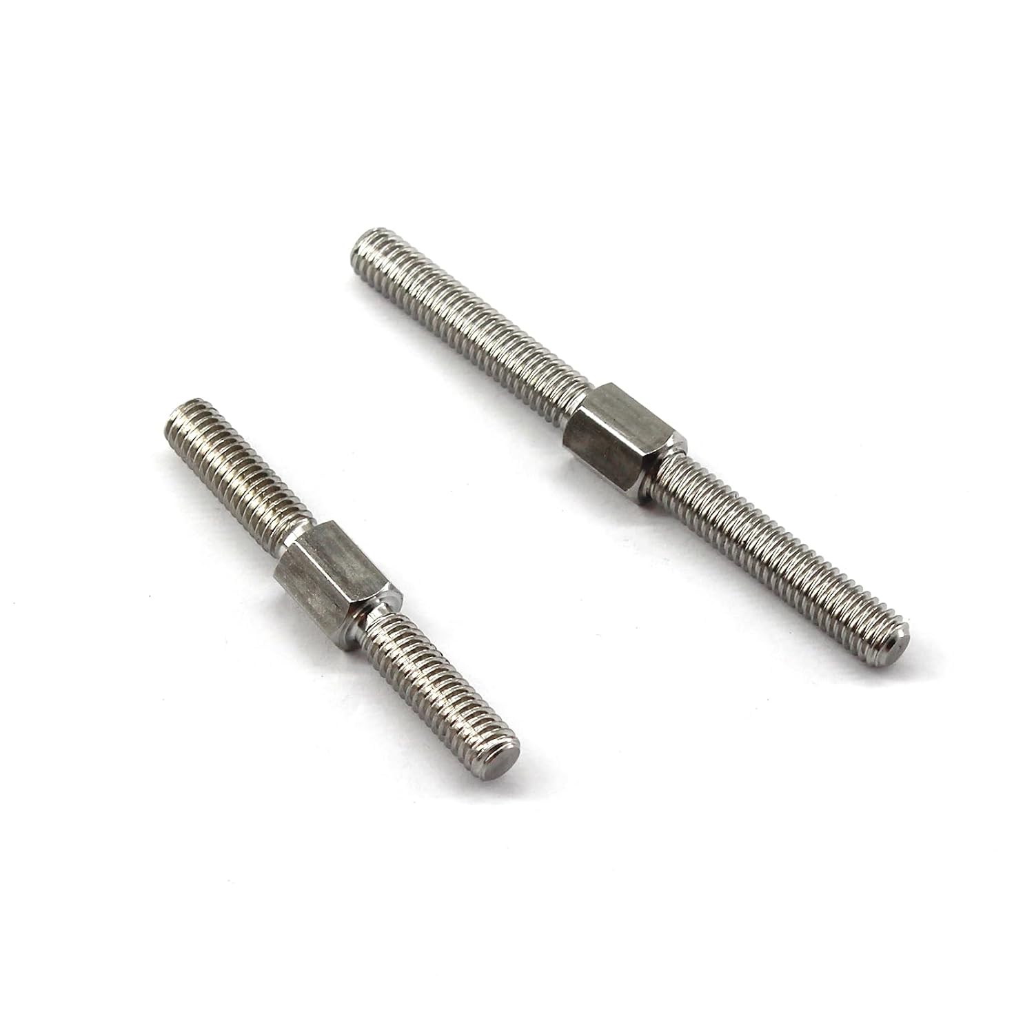 4Pcs M8x100 Stainless Steel Positive Thread and Reverse Thread Stud Hex Double Head Thread Screw