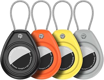4 Pack for AirTag Keychain Holder, Anti-Scratch Waterproof Case Dog Collar