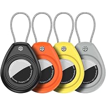 4 Pack for AirTag Keychain Holder, Anti-Scratch Waterproof Case Dog Collar