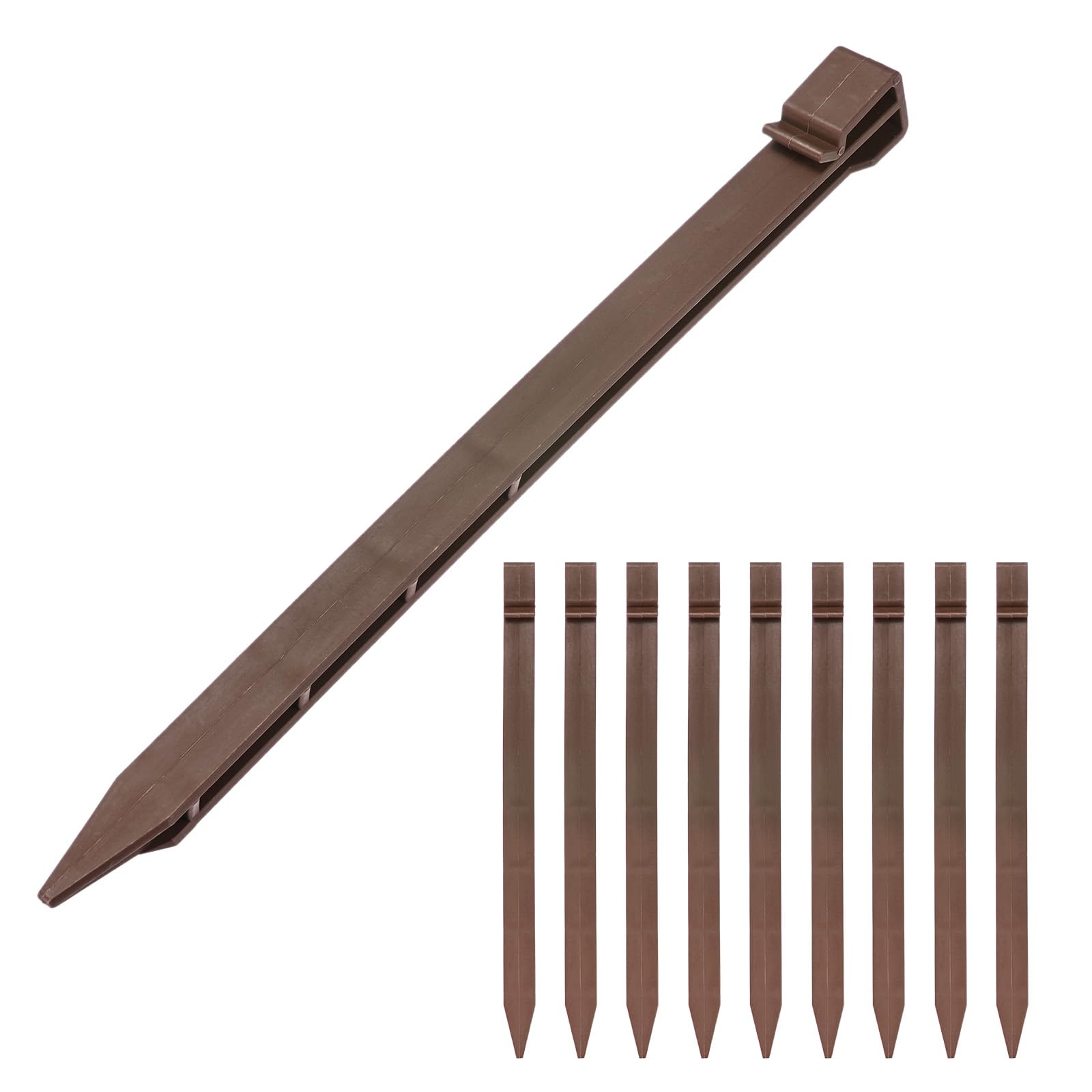 M METERXITY Confezione da 10 picchetti da giardino per bordi paesaggistici, in plastica, da 30,5 cm, picchetti di ancoraggio per paesaggi per bordi paesaggistici, barriere per erbacce/rivestimenti da