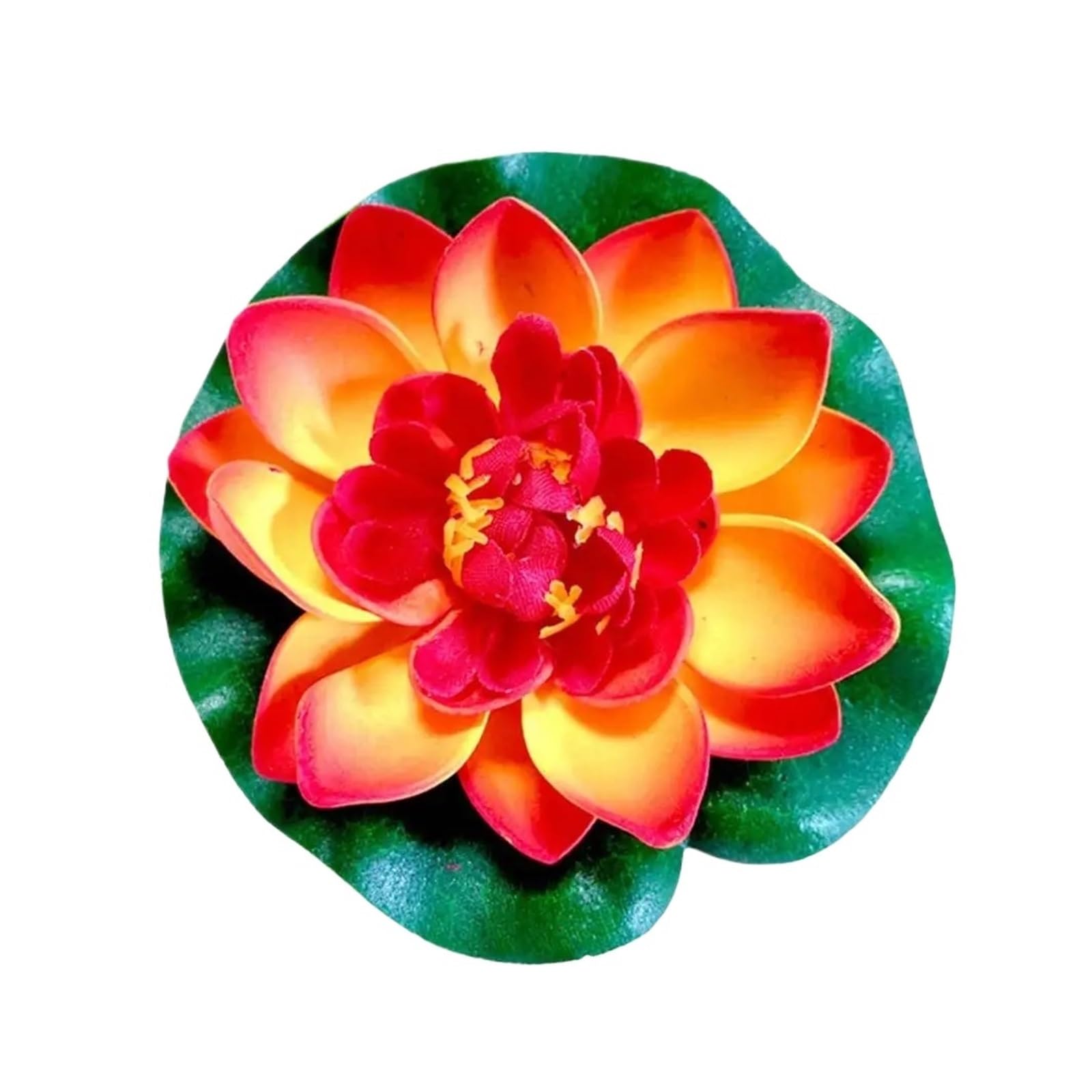LHSJYG Water Lily Plants For Ponds Small 10cm Artificial Lotus Floating Simulated Plant Realistic Aquarium Garden Lily Decoration Micro Landscape Pond Water(Orange color)